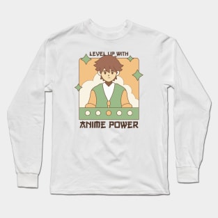 Level Up with Anime Power Long Sleeve T-Shirt